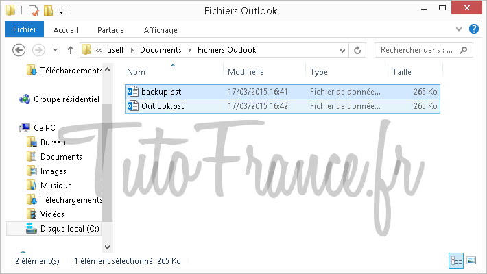 Exporter et sauvegarder les éléments Outlook vers un fichier de données Outlook (.pst) (11)